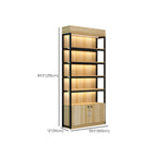 Modern Living Room Display Stand Wooden Multi-shelf in Natural