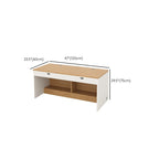 Wood Color Timber Desk with Locking Drawer/Cabinet, Scratch Resistant, 2 Drawers, 2 Cabinets, Twin Support Base, and Front Splash