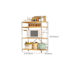 Unfinished Contemporary Standard Baker's Rack with Butcher Rack, Steel Frame, and Laminate Shelves