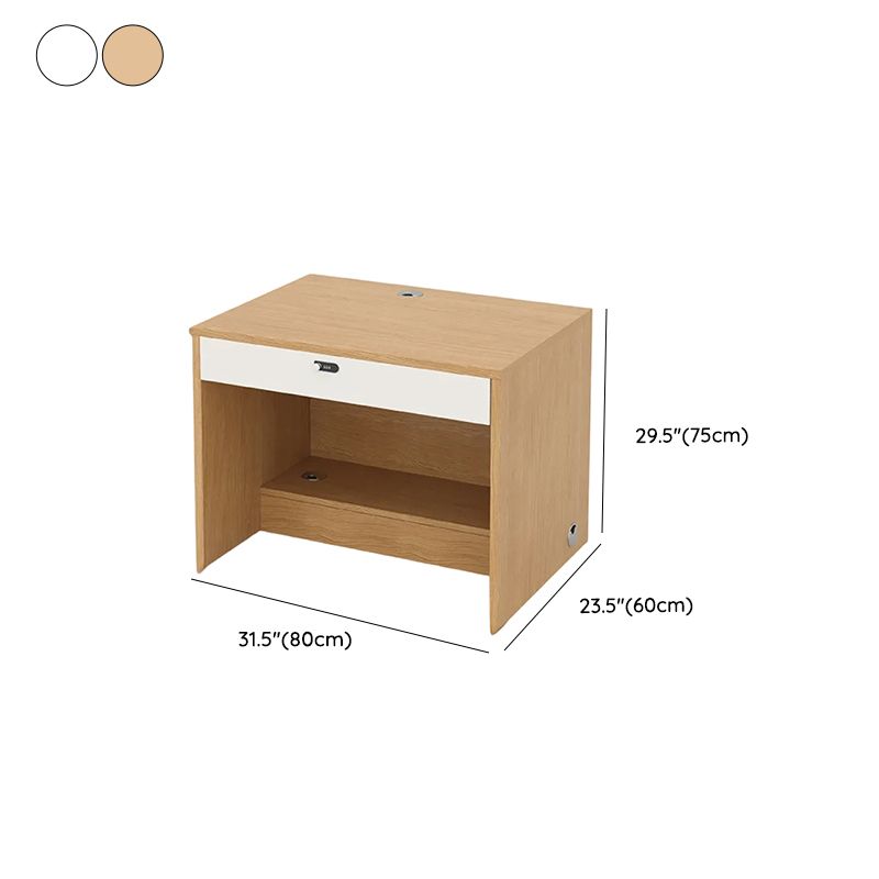 Office Computer Desk with Secure Drawer, Cable Management, and CPU Stand