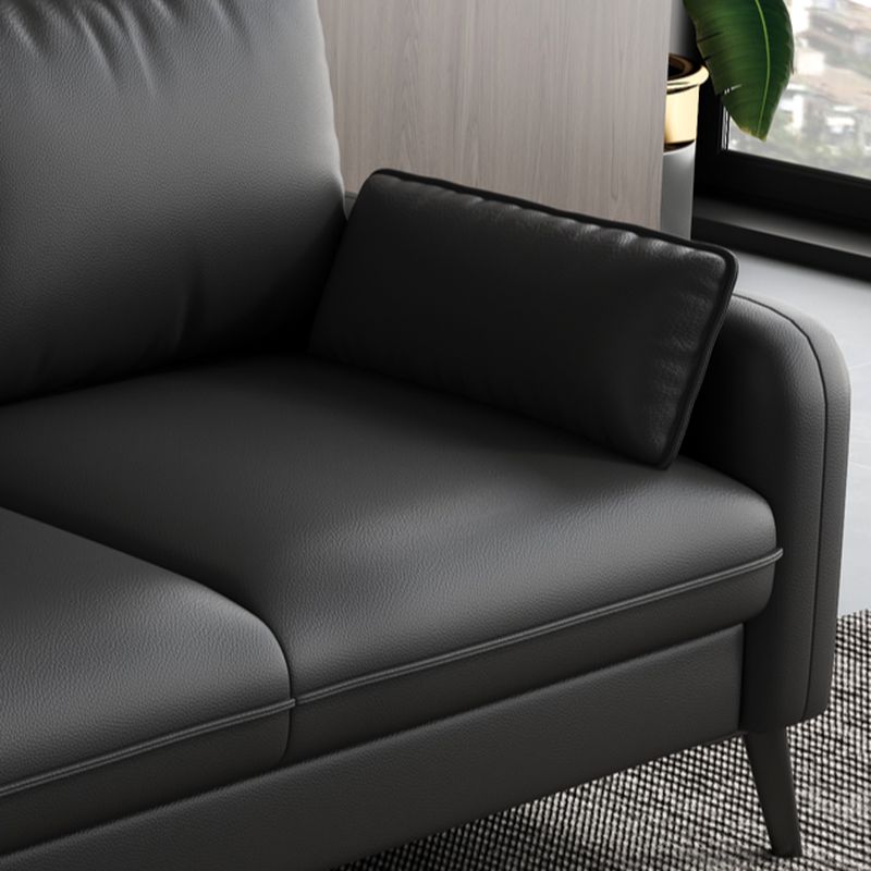 Pu Leather Loveseat in Cerulean/Olive Green/Amber Color with Armrest
