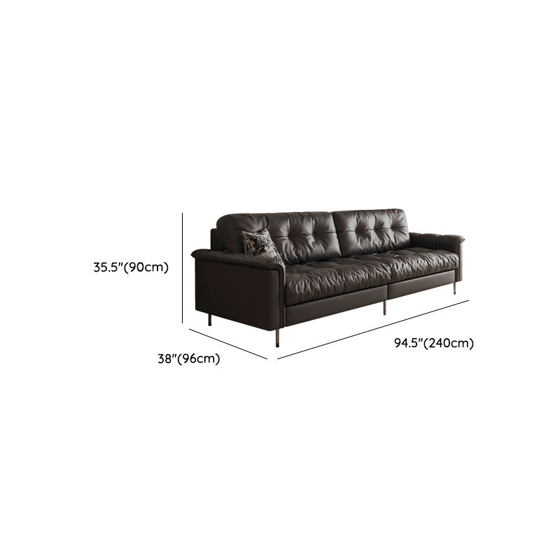 Tear Resistant Standard Sofa/Loveseat/Single Sofa in Black with 1 Pillow