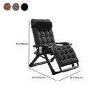 Solid Color Arm Recliner in Midnight Black/Tan with Space-saving Alloy Frame, Standard Base, Cupholder, and Removable Back