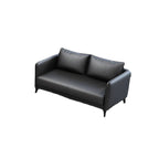 Standard Square Arm Leather Stain Resistant Sofa Couch with Pillows