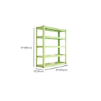 Light Green Casual Cabinet Shelf with 4/5/6 Tiers in Rectangle Shape