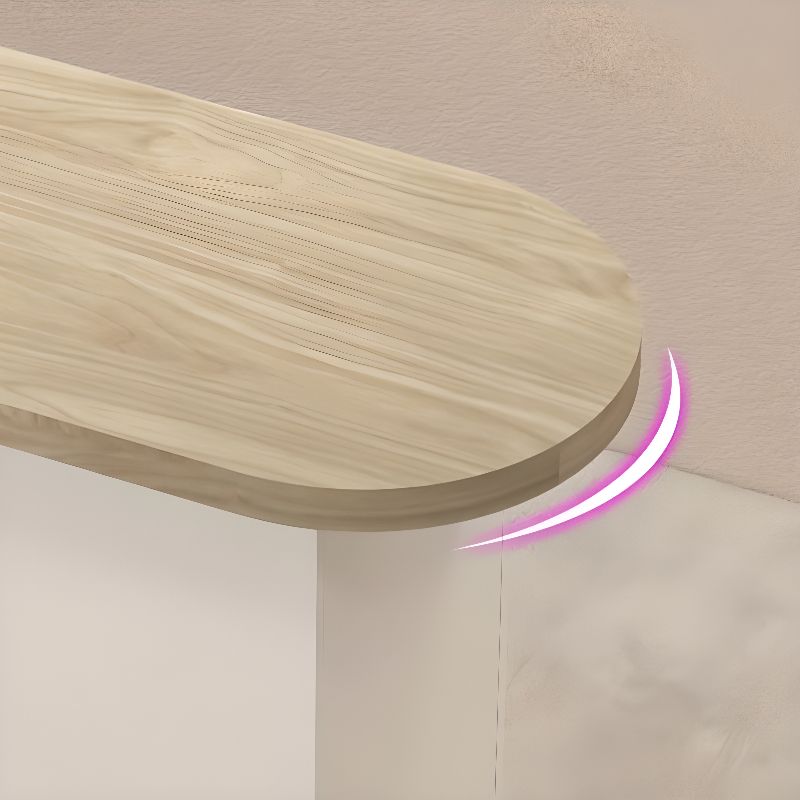 L-Shape Reception Desk with Cabinet, Hutch, Desk Return, Wood Color Top, Filing Cabinet, and Manufactured Wood Top