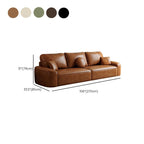Modish Solid Color Stain Resistant Standard Sofa in Black/Sage/Auburn, Available as 3-seater/4-seater with 3 Pillows
