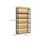 Modern Living Room Display Stand Wooden Multi-shelf in Natural