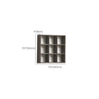 Pecan Floating Mount Accent Cabinet with Visible Storage, Wall Cabinet, and Fitted Assembly