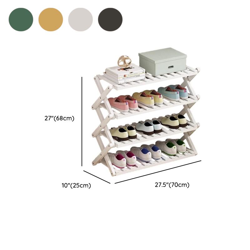Art Deco Bambusa X-Shape Shoe Rack with 4/5/3 Shelves for 1-20 Pairs in Drawing Room