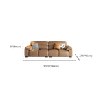 Mocha Full Grain Leather Standard/Single Sofa with 3/1 Pillows