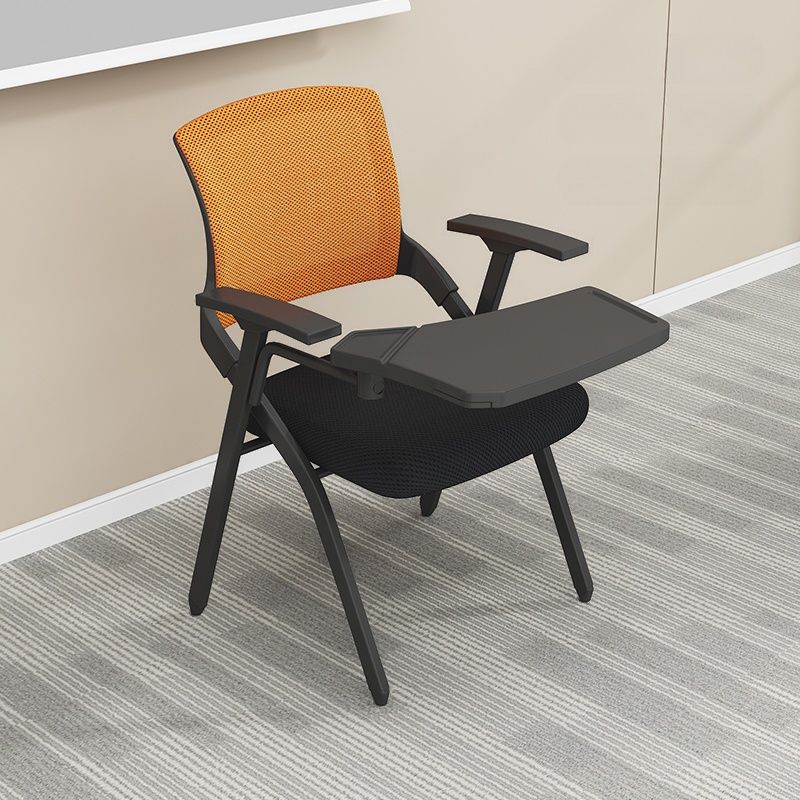 Minimalist Ergonomic Office Furniture with Midnight Black Upholstered Seating and Arms