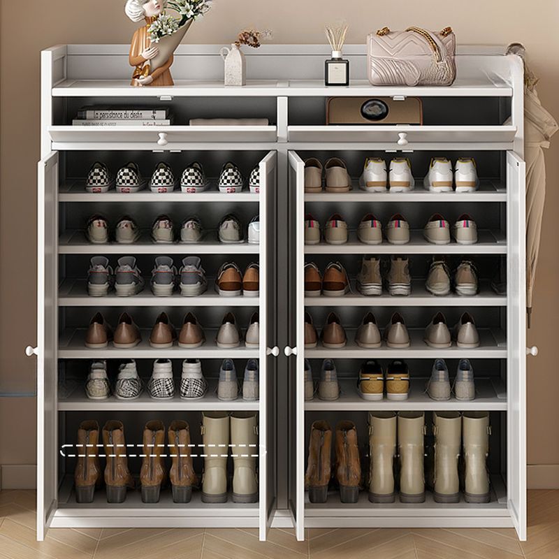 Bambusa 7-tier/6 Tiers/8-tier Shoe Displays with Horizontal Sloping Shelves and Dustproof Cover