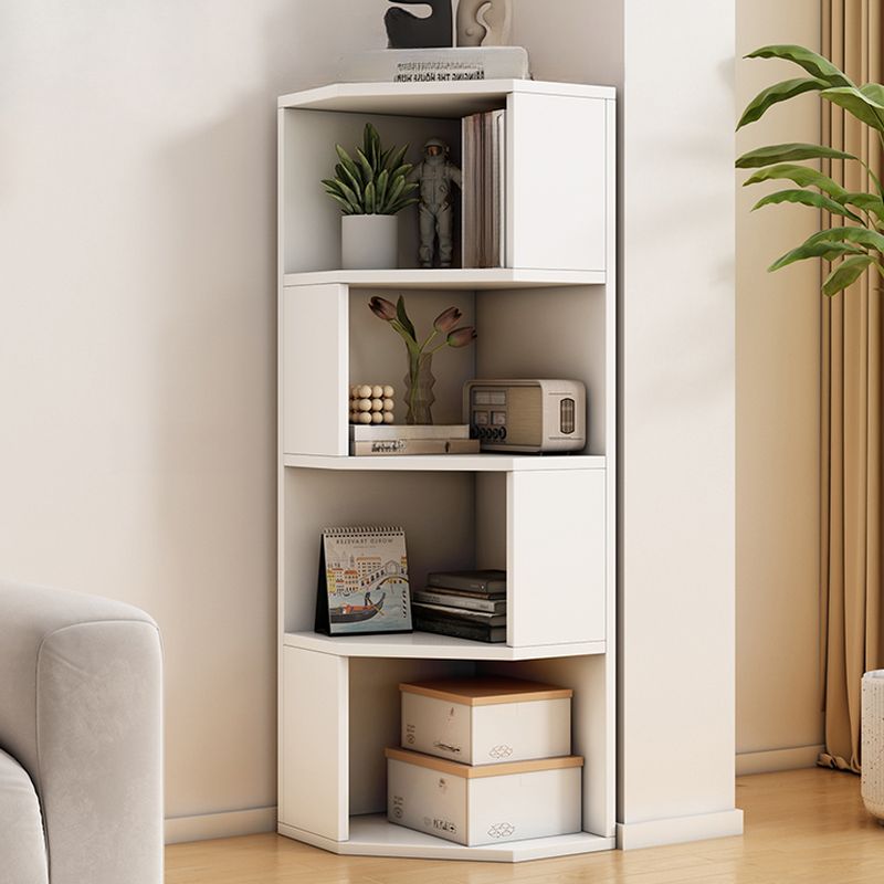 Modern Simple Style Nook Decorative Cabinet with 7/6/5 Exterior Shelves, Laminate Countertop in Light Gray/Chalk/Sand