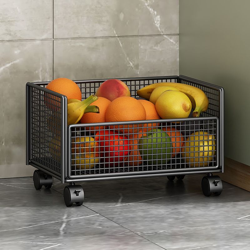 Portable Center with Metal Countertop, Basket, and 3/2 Baskets