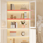 Steel Vertical Organizing Shelf with 2 Cabinets and 6-Shelf Closed Back