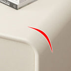 Modish Nightstand With Drawer Organization, 2 Drawers, Pleather Countertop, and Leg