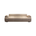 Trendy Upholstered Solid Color Accent Bench with Rear Seat Back, Armrest, and Cushioned Comfort