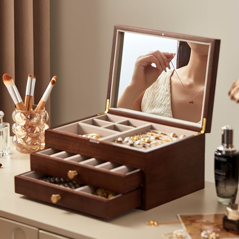 Sepia Modern & Contemporary Laminate Solid Color Jewelry Armoire