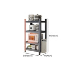 Ink Minimalist Warehouse Storage Rack with Caster Wheels and Shelves, Steel Frame, Detached Installation