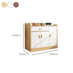 Simplistic Sideboard with 1 Drawer/3 Drawers/2 Drawers Hutch, 2 Shelves, Cabinets, Manufactured Wood Countertop, and 3 Doors/2 Doors