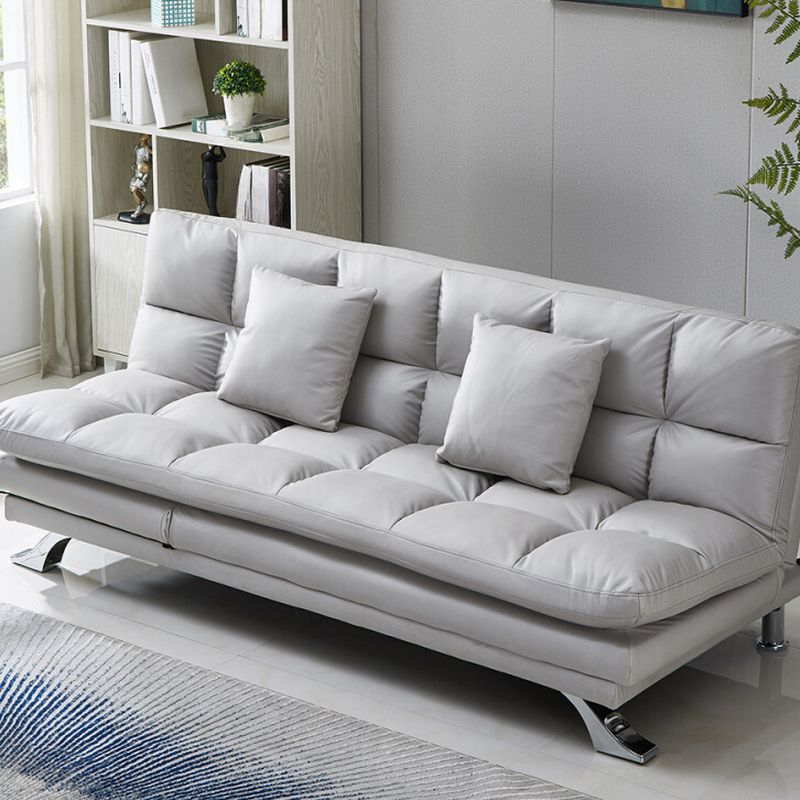 Dove Grey/Lime Green/Citrus Color Sleeper for Drawing Room with Biscuit Back