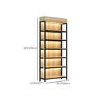 Modern Living Room Display Stand Wooden Multi-shelf in Natural