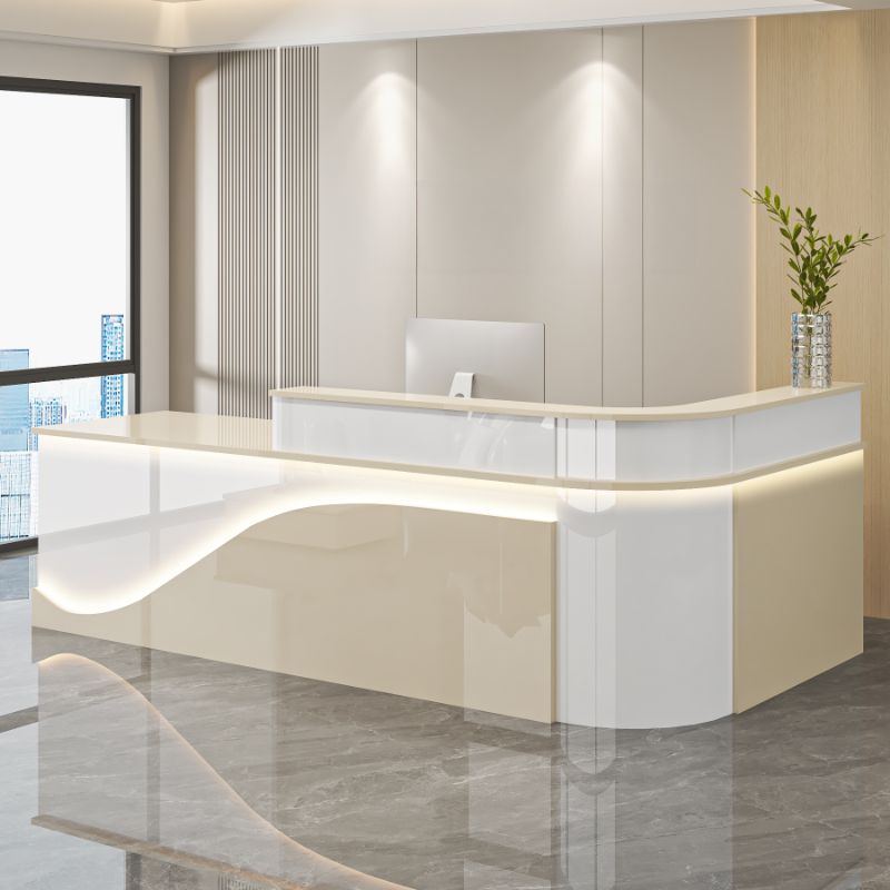 L-Shape Desk with 1 Cabinet, Hutch, Keyboard Tray, Cable Management, Desk Return, Filing Cabinet, and 1 Drawer Pedestal
