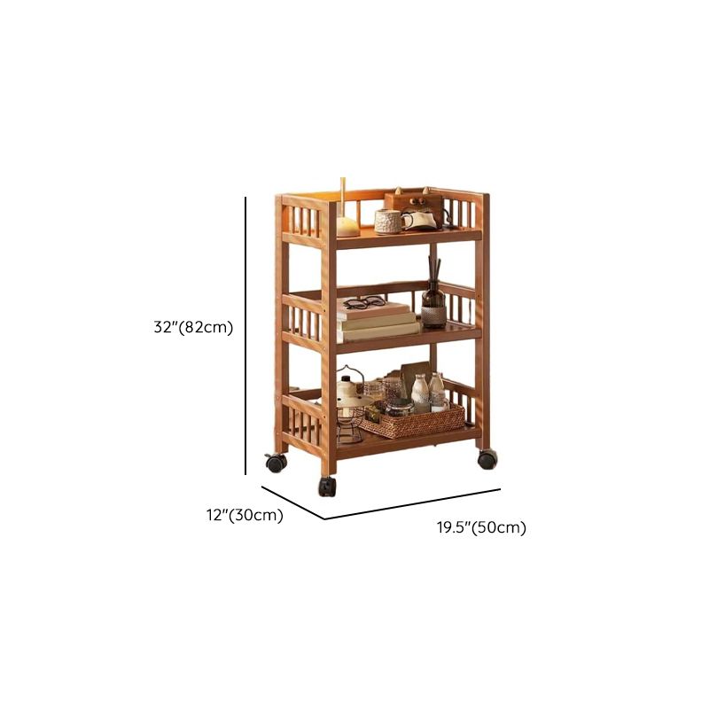 Tan Modern Tower Shelf with Compartment Drawers