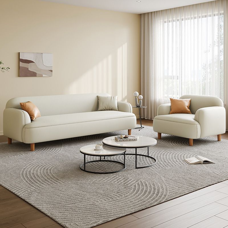Off-White Standard Sofa/Loveseat with Armrest for Drawing Room