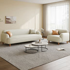 Off-White Standard Sofa/Loveseat with Armrest for Drawing Room