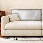 Drawing Room Standard Sofa in Light Gray/Dark Blue/Amber Color with Armrest