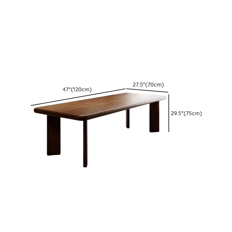 Contemporary Solid Wood Kitchen & Dining Table in Light Brown with Chip Resistant Fixed Legs for 6-person Seat/Seats 10/8 People