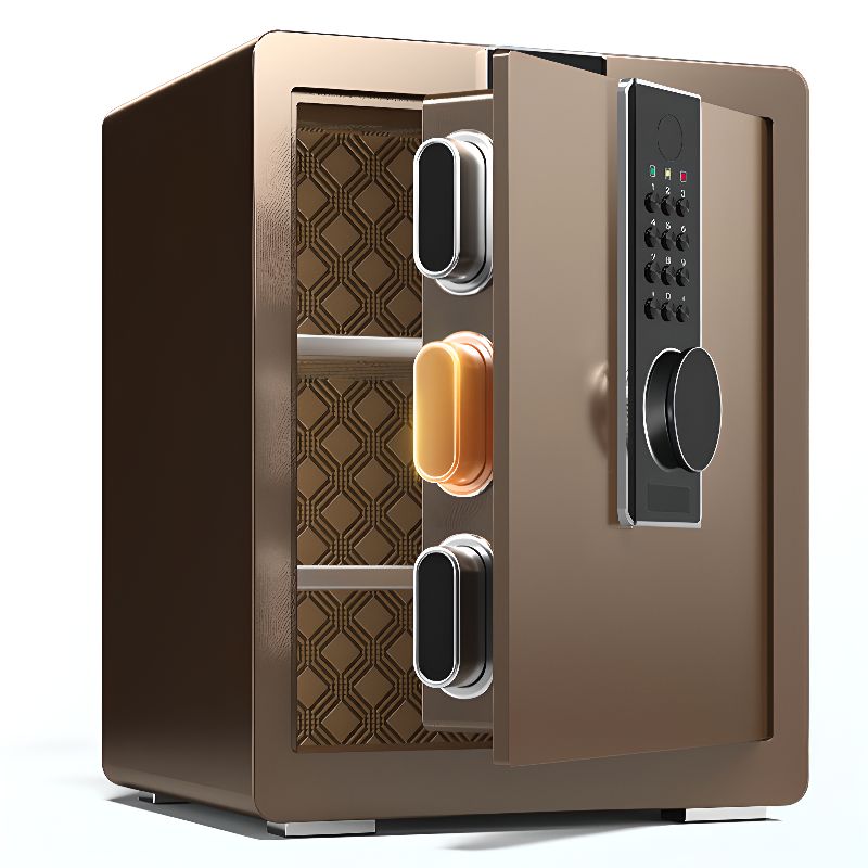 Steel Security Safe with Battery, Pry Resistant, Lockable with Keys and Interior Lining