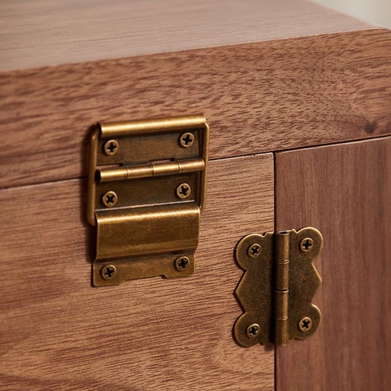 Sepia Modern & Contemporary Jewelry Armoire in Solid+Engineered Wood with Solid Color Drawers
