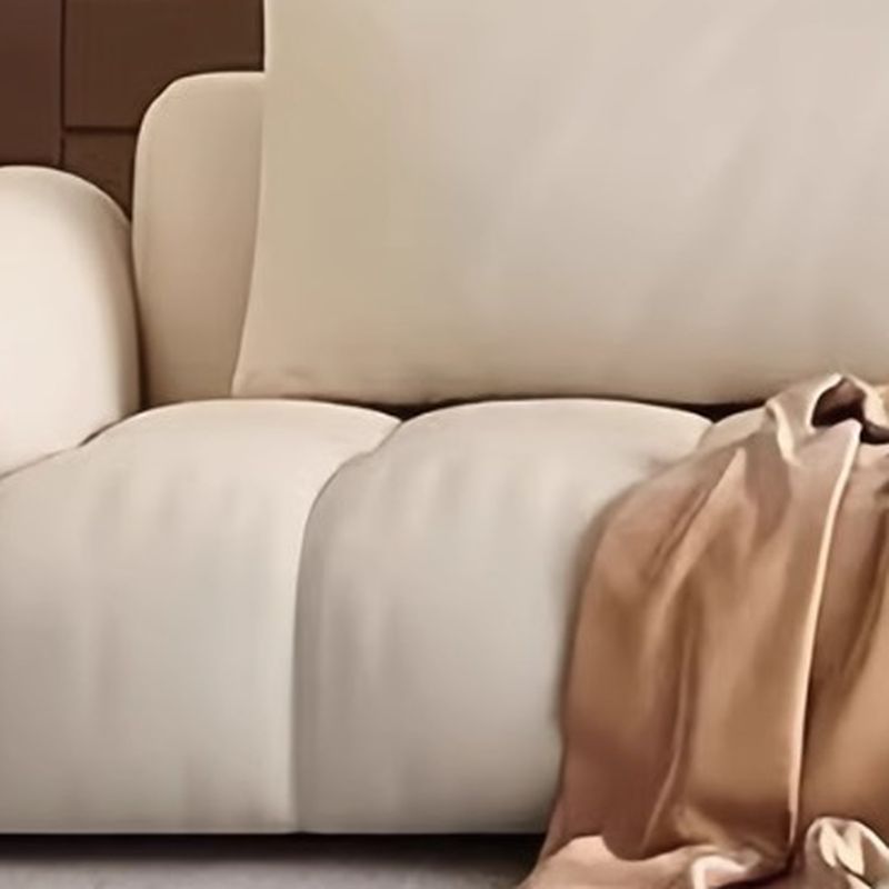 Off-White Standard Sofa with Armrest for Drawing Room