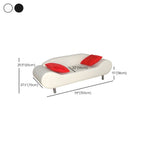 Armless Sofa 25.59" High Contemporary for Apartment Wooden Frame