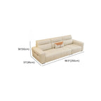 Modish Solid Color Stain Resistant Standard Sofa/Loveseat in Beige, Seats 7/6-Seater/5 Person with 3 Pillows/1 Pillow
