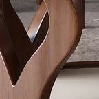 Anti-Fouling Stone Dining Table with a Sintered Stone Rotatable Top and Sepia Base, Seating for 8/Seating for 6/4-person Seat