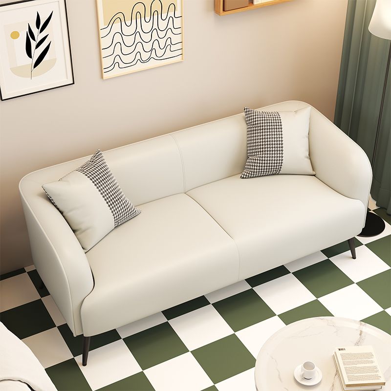 Tear Resistant Standard Sofa/Loveseat with Pu Upholstery in Grey/Off-White/Sand