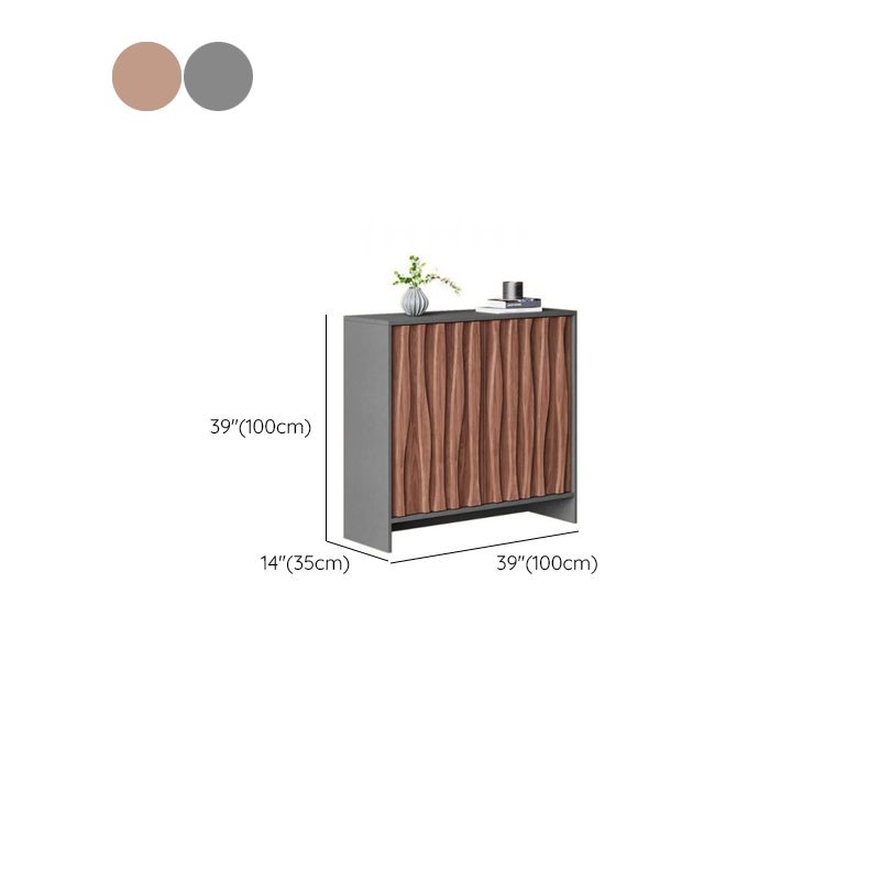 Manufactured Wood 4 Tiers Shoe Wardrobe with Shelf, Cabinet Door, Dustproof Cover, and Closed Back