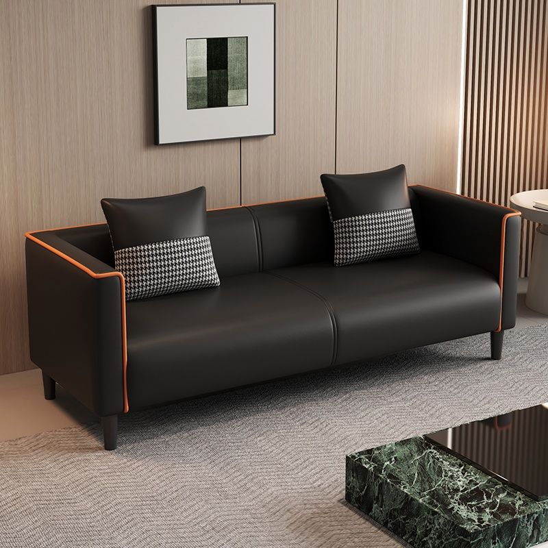 Versatile Standard Sofa/Loveseat/Single Sofa in Synthetic Leather with Dark Blue/Sage/Amber Color and Arm