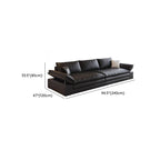 Modish Solid Color Scratch-durable Standard Sofa in Midnight Black, Seats 4/3/2-seater with 2 Pillows