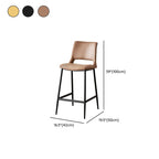 Casual Rawhide Bar Stools in Midnight Black/Lemon Color/Caramel with Back, Saddle Seat, and Leg Rest