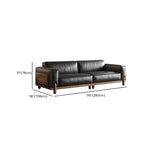 Modish Solid Color Stain Resistant Standard Sofa/Loveseat in Black for 4-seater/2
