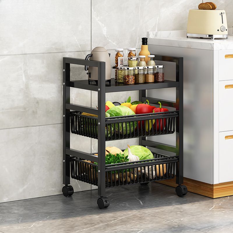 Portable Center with Metal Countertop and 2/3/4 Baskets