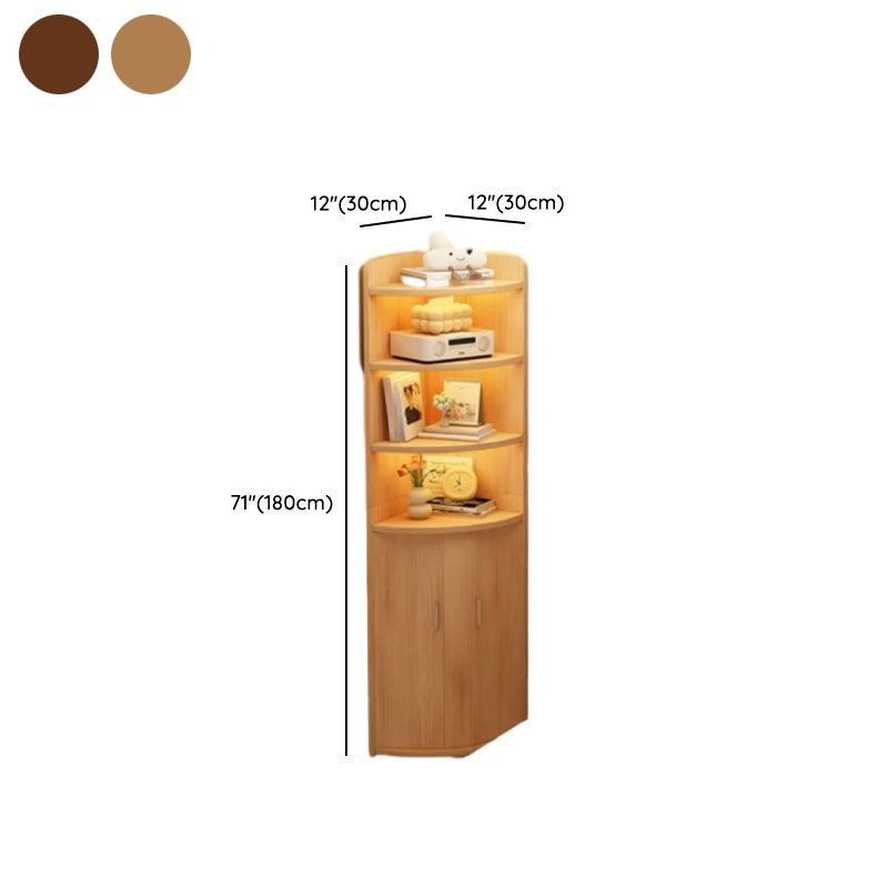 Detached Scratch-immune Accent Cabinet with 3/4 Exterior Shelves, Cabinet Knobs, Sepia/Wood Color Top, Soft Close Drawer, and Stain Resistant