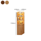 Detached Scratch-immune Accent Cabinet with 3/4 Exterior Shelves, Cabinet Knobs, Sepia/Wood Color Top, Soft Close Drawer, and Stain Resistant