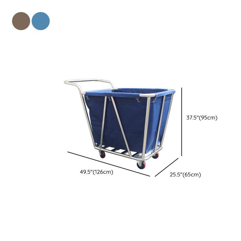 Alloy Laundry Cart Washable and Removable with Casters for Adult