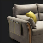 Fabric Sofa Bed Settee Furniture Flared Arm Latex Filled Sofa